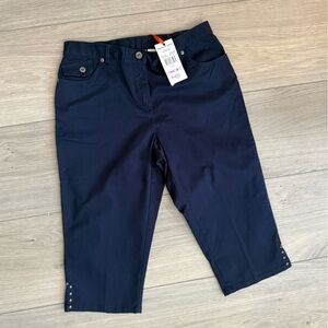 Hearts of Palm Navy Capris